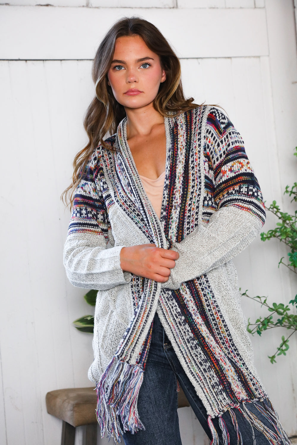 Fireside Fringe Multi Color Cardigan